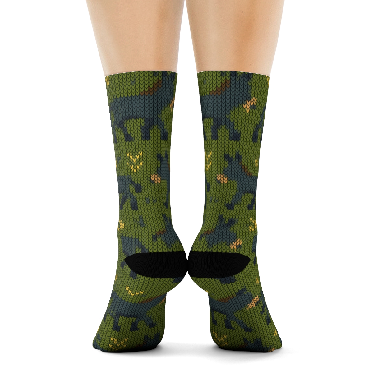 Donkey Meadow Chevron Knit Illusion soft everyday crew socks