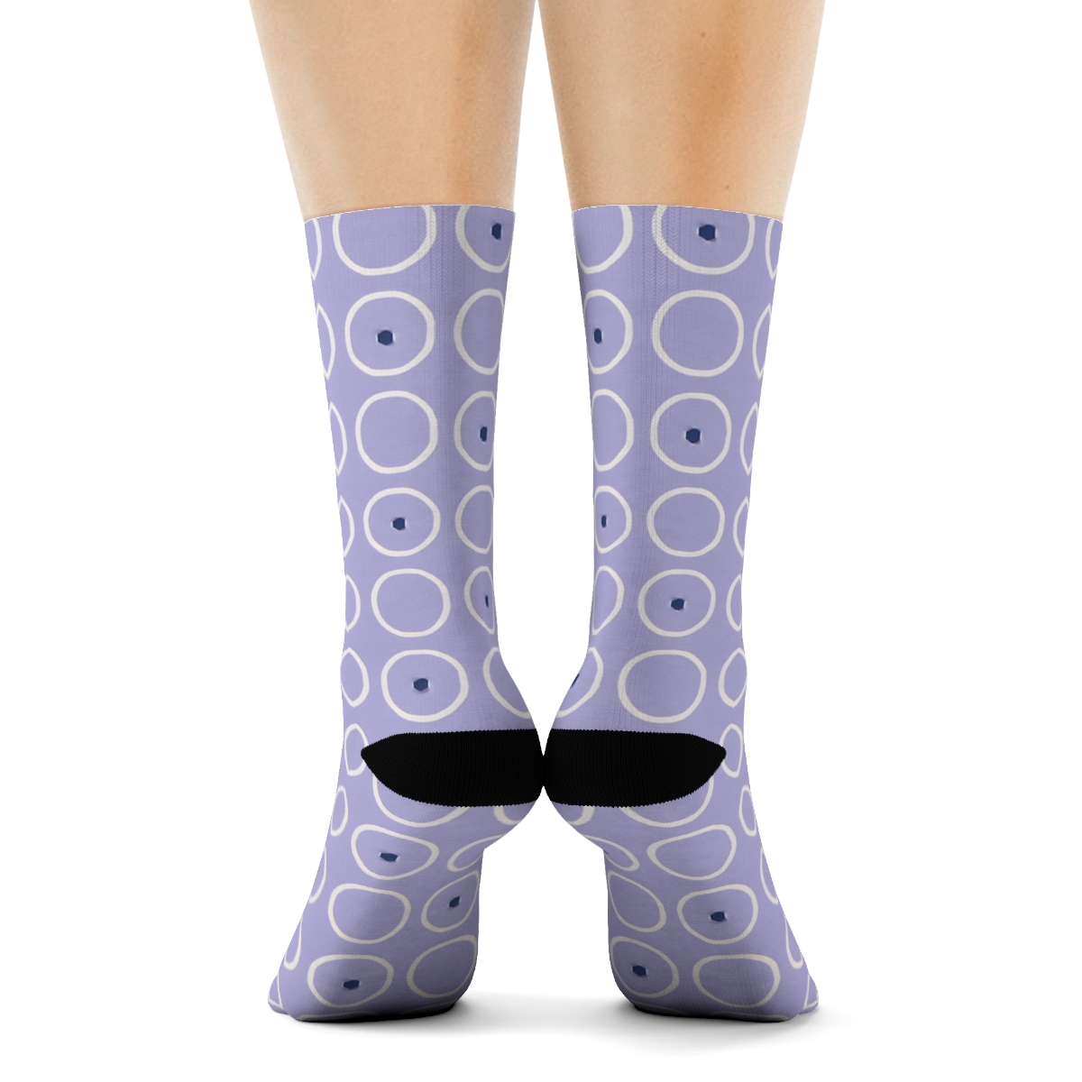 Ringlet Grid Calm custom crew socks