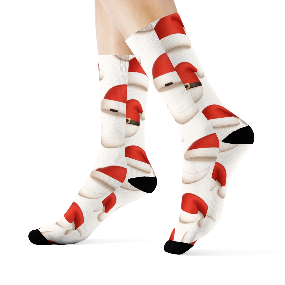 Modern Minimalist Icon Santa Hat Tessellation stylish athletic crew socks