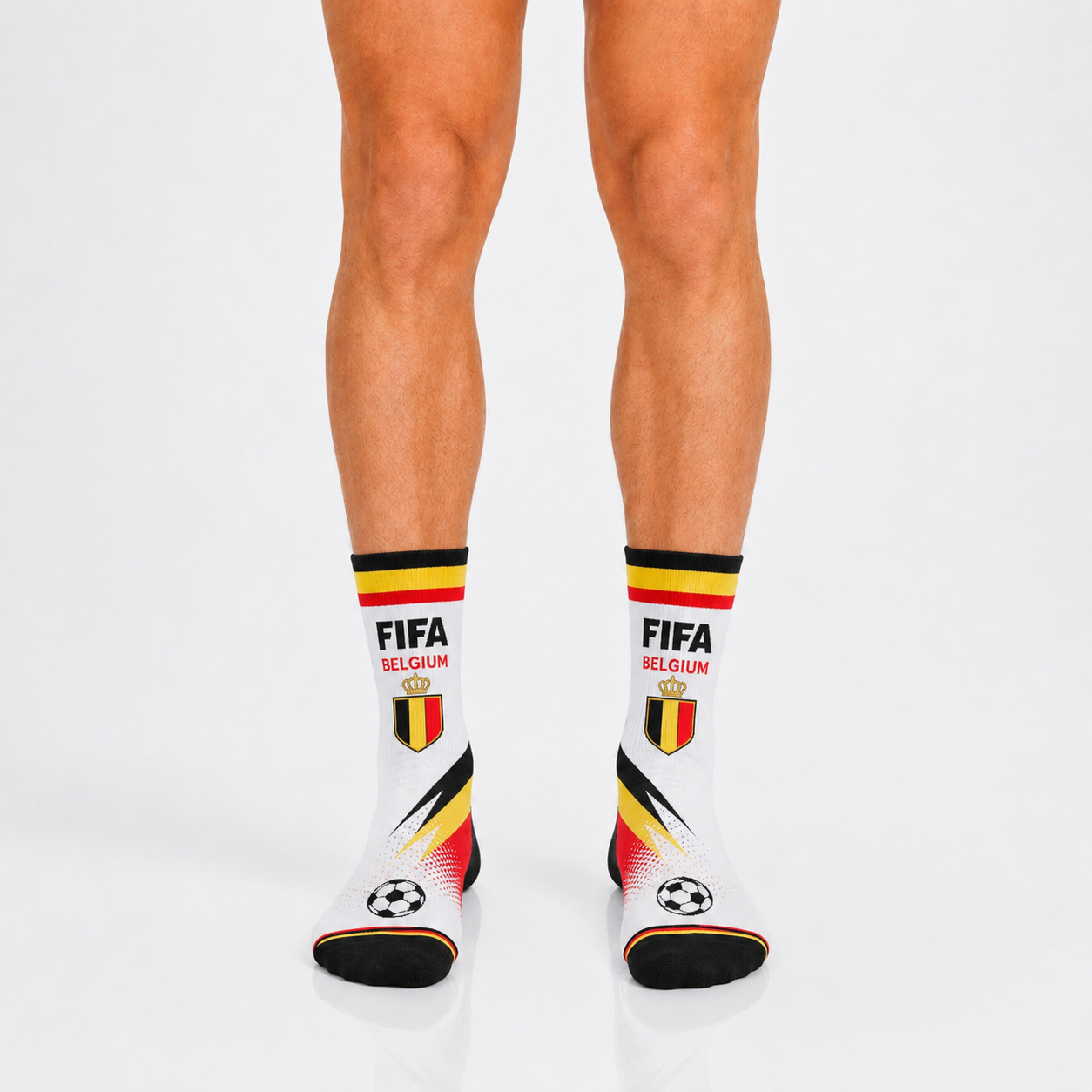 Unisex FIFA 2026 Belgium Soccer Fan Sports Themed SocksUnisex FIFA 2026 Belgium Soccer Fan Sports Themed Socks - Image 3