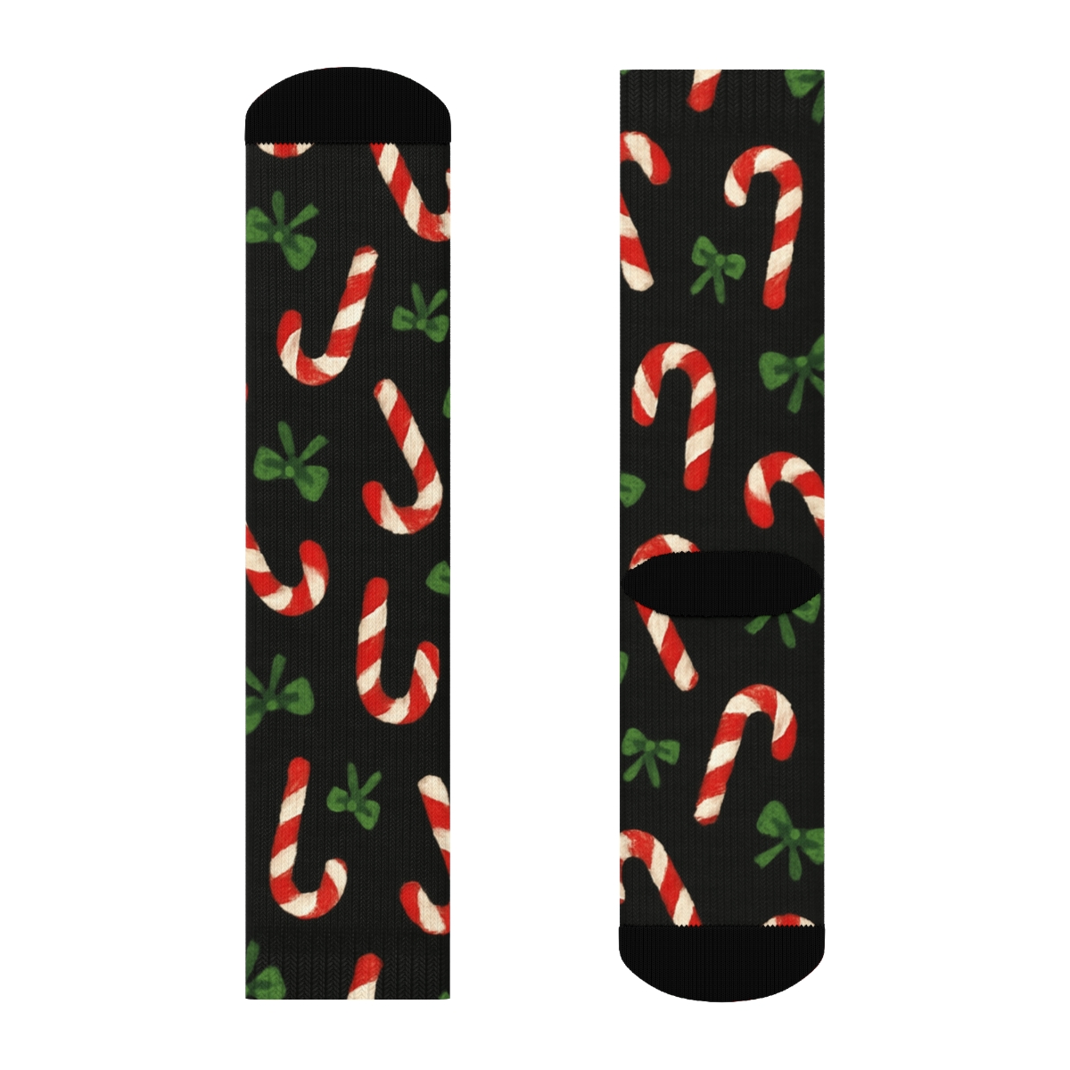 Xmas Candy Cane Scatter Socks comfortable cotton crew socks