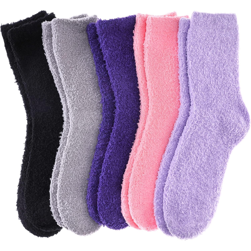 Women Super Soft Fuzzy Cozy Microfiber Winter Warm Slipper SocksSuper Soft Fuzzy Cozy Microfiber Winter Warm Slipper 5 Pair Of Socks - Image 9