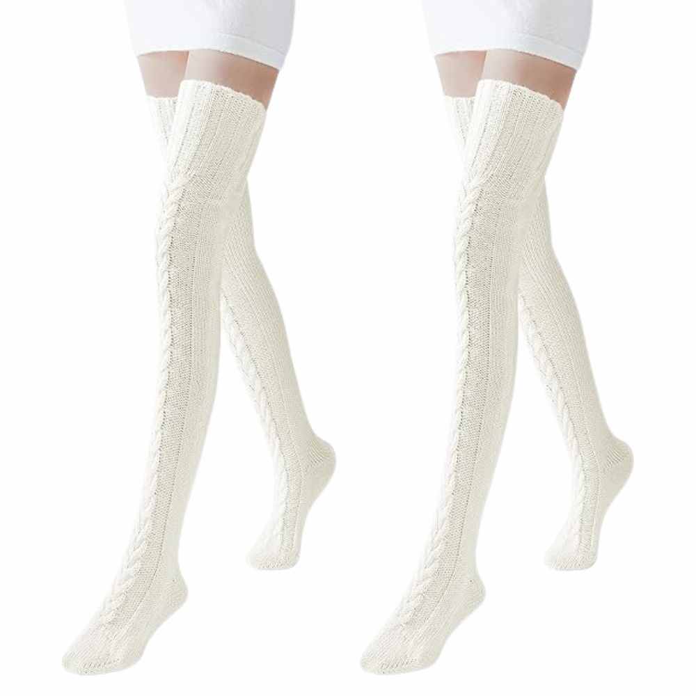 Pack Of 2 Women High Socks Over the Knee