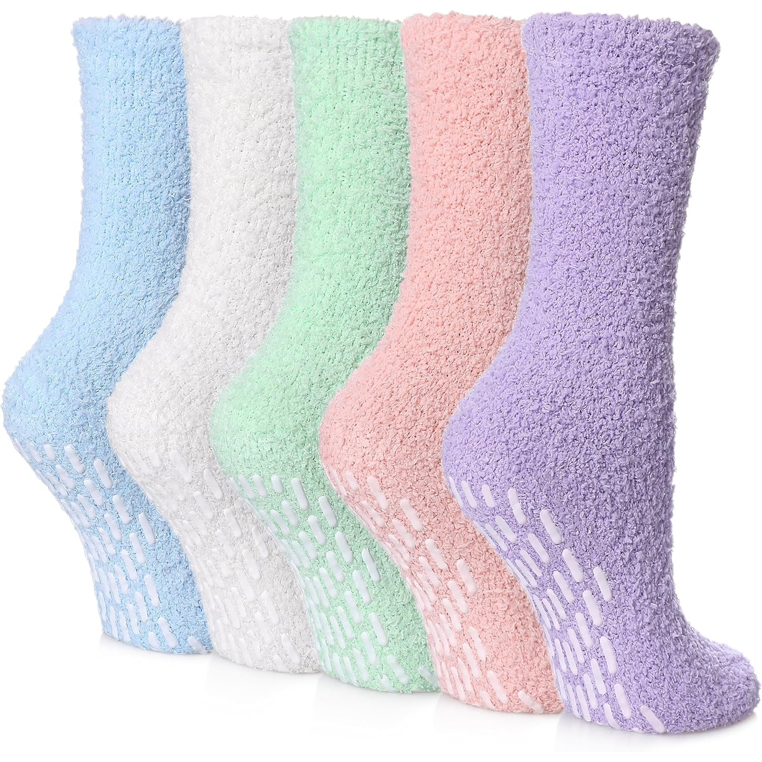 Women Winter Non Slip Fuzzy Cozy Grip Slipper Socks