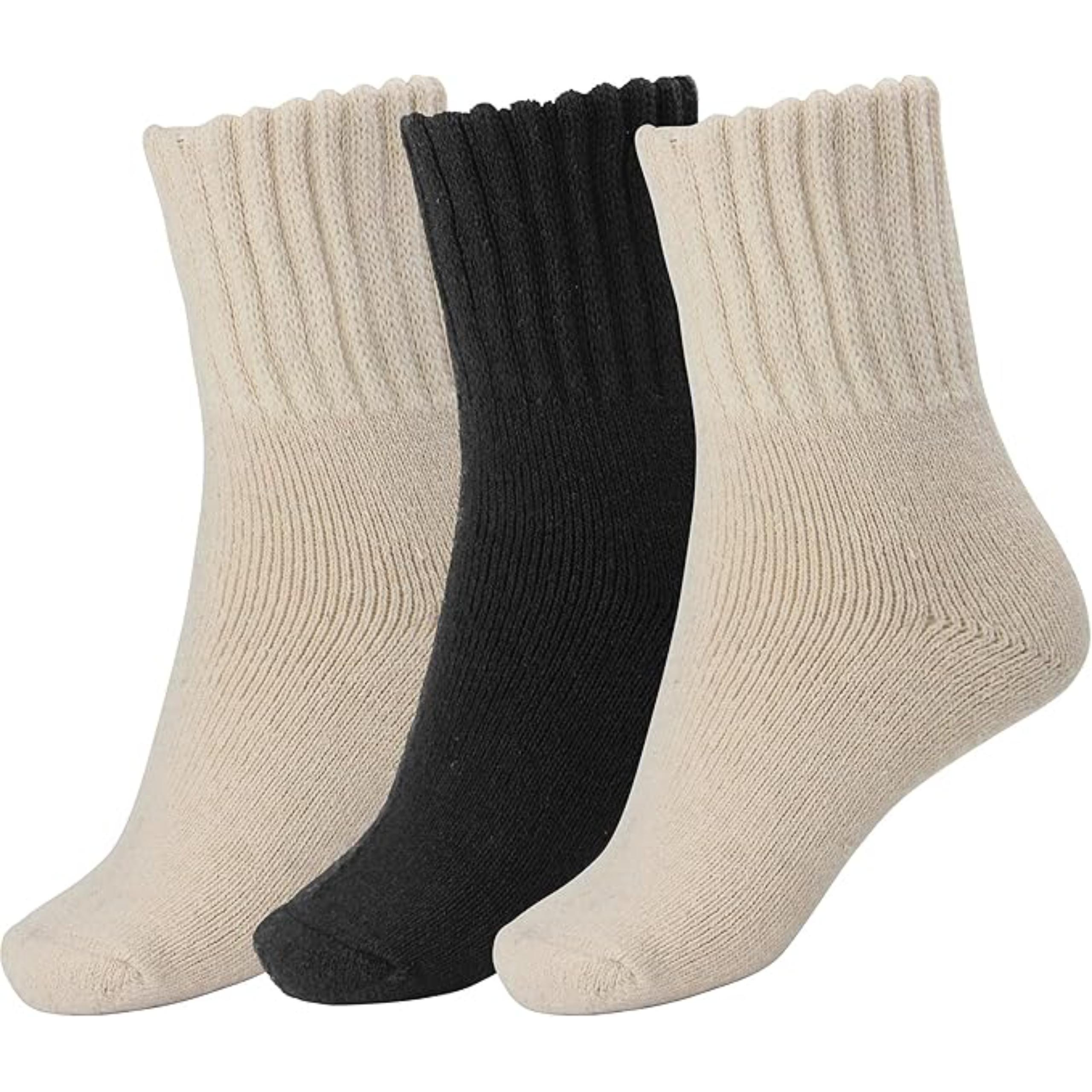 Women Winter Solid Thick Warm Crew Socks