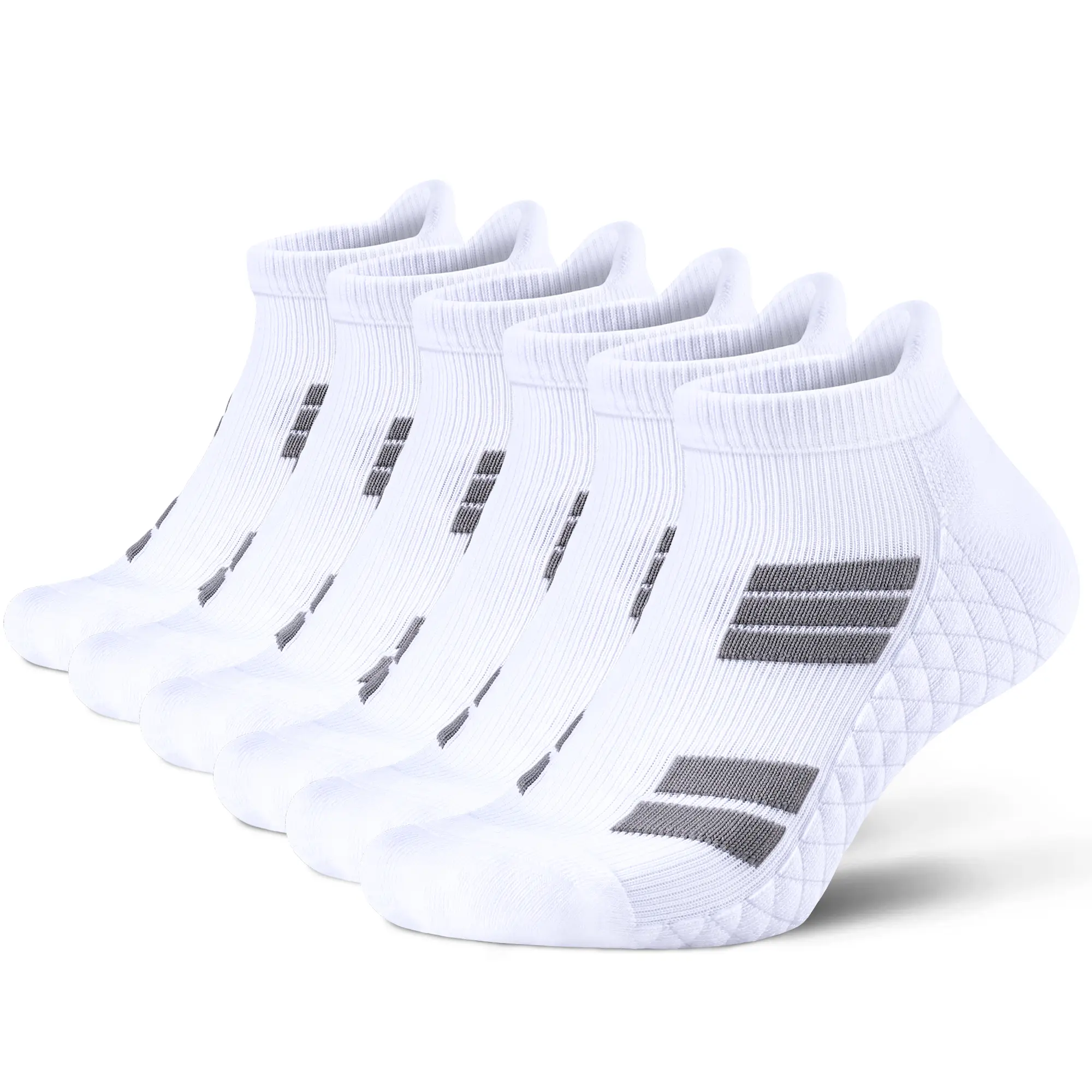 6 Pair Of No Show Athletic Socks With Cushioned Terry Sole For Men6 Pair Of No Show Athletic Socks With Cushioned Terry Sole For Men - Image 3