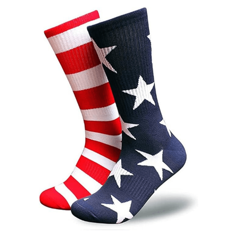 Striped Star Crew Socks