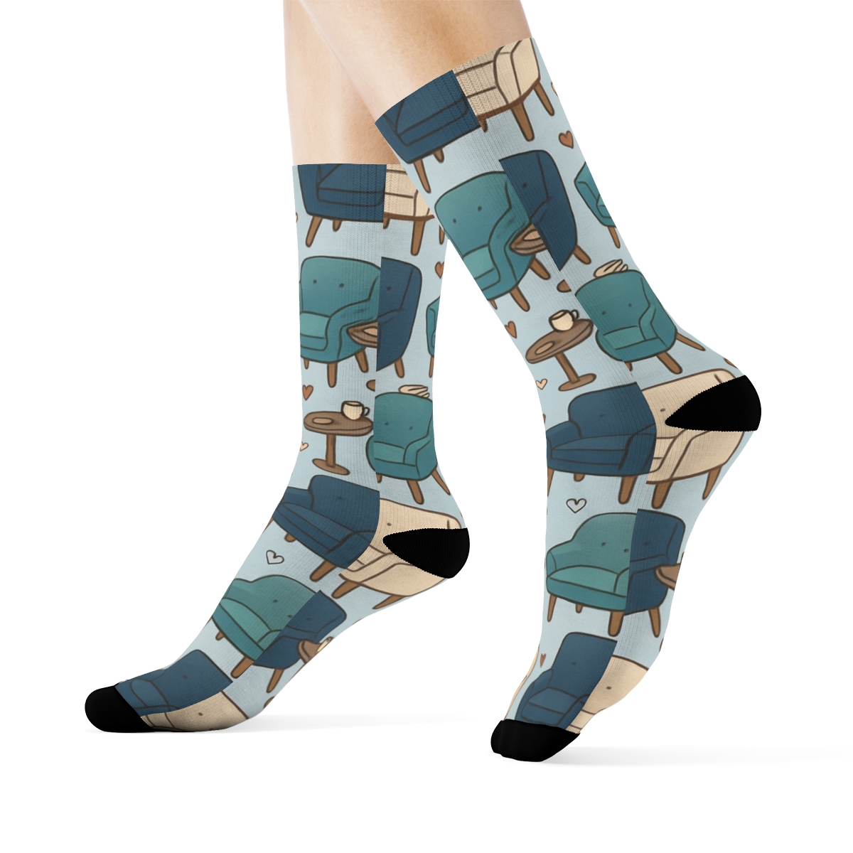 Therapy Chair Tessellation In Counselor Calm premium sports crew socks
