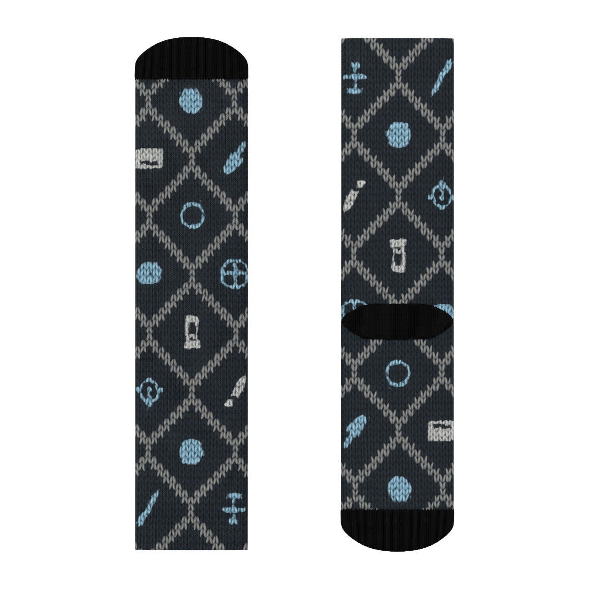Microscopic Fiber Lattice Forensic Scientist trendy patterned crew socks