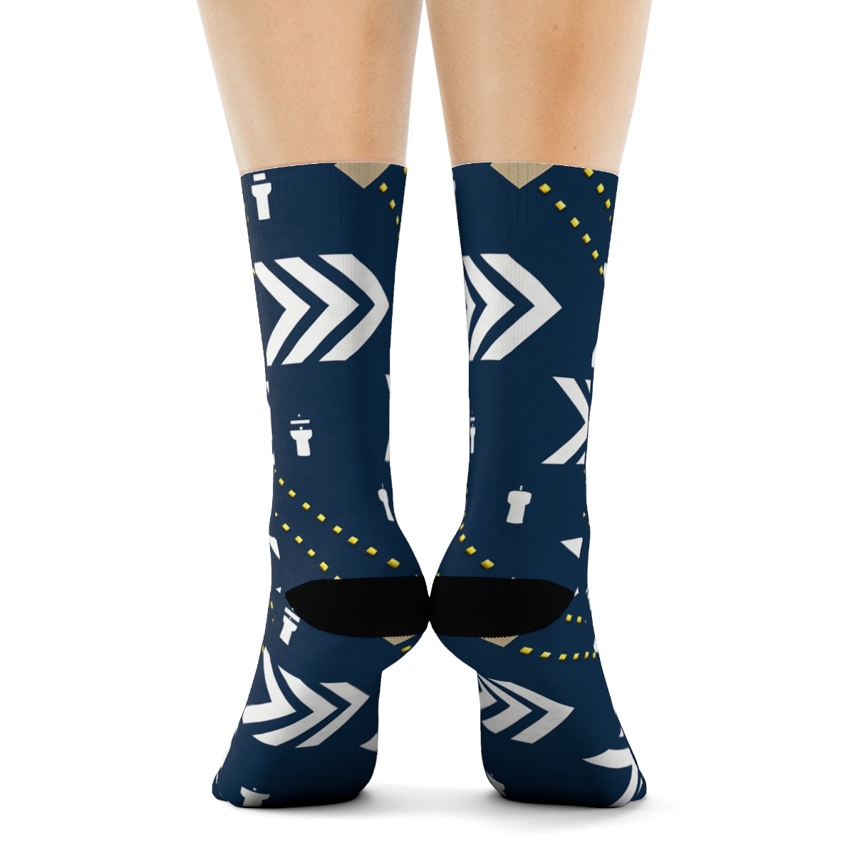 Air Traffic Controller Approved Runway Chevron Tapestry premium sports crew socks