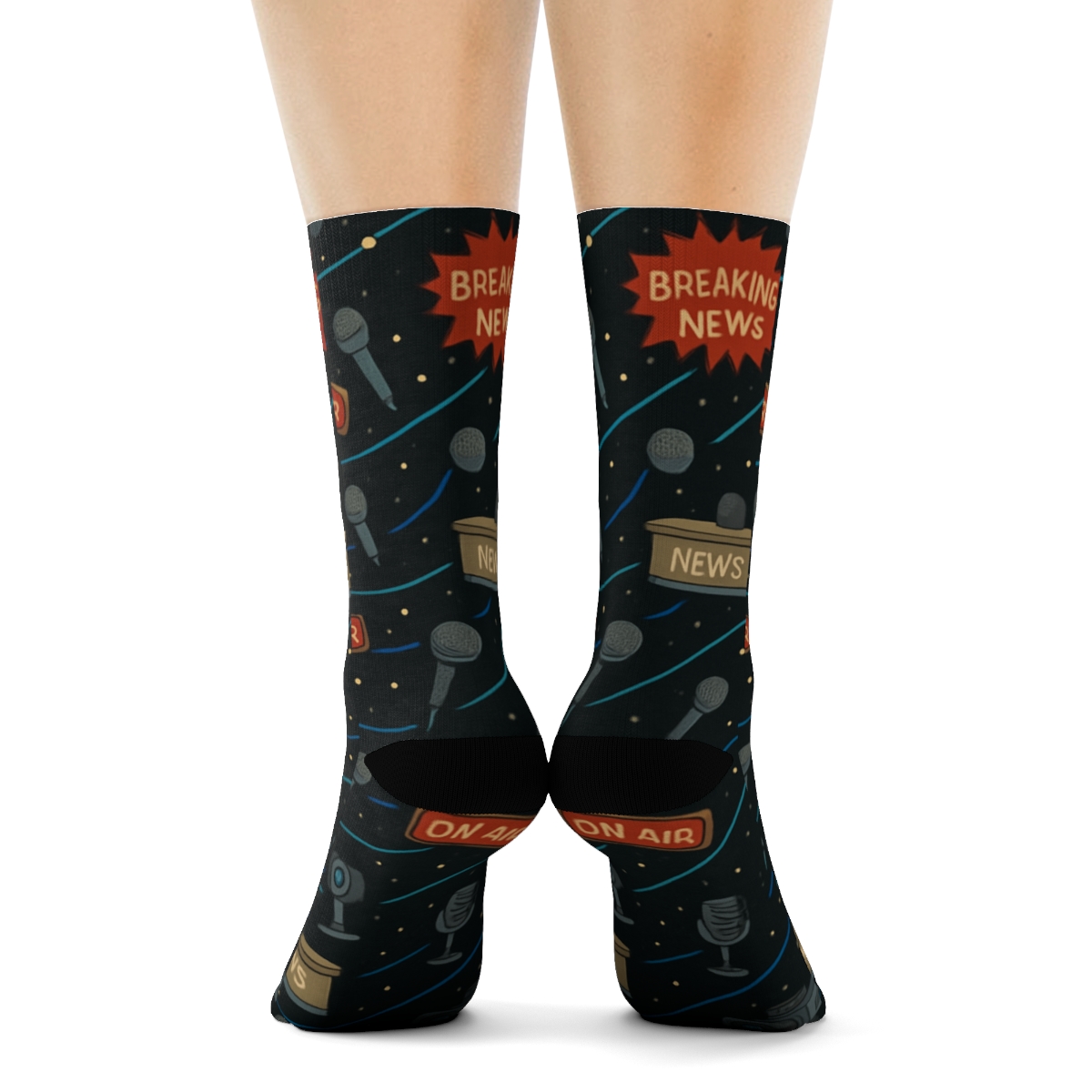 Studio Ticker Constellation Pattern News Anchor trendy patterned crew socksStudio Ticker Constellation Pattern news anchor Crew Socks - Image 4