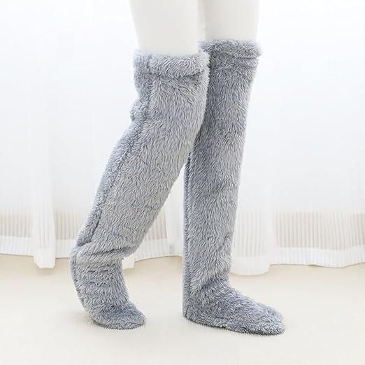 Winter Over High Long Fuzzy Cold Proof Socks For Home Floor