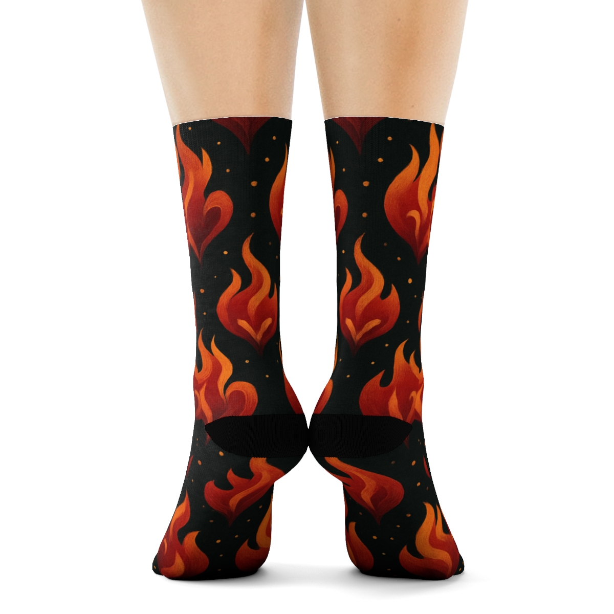 Ember Tessellation Grid stylish athletic crew socks