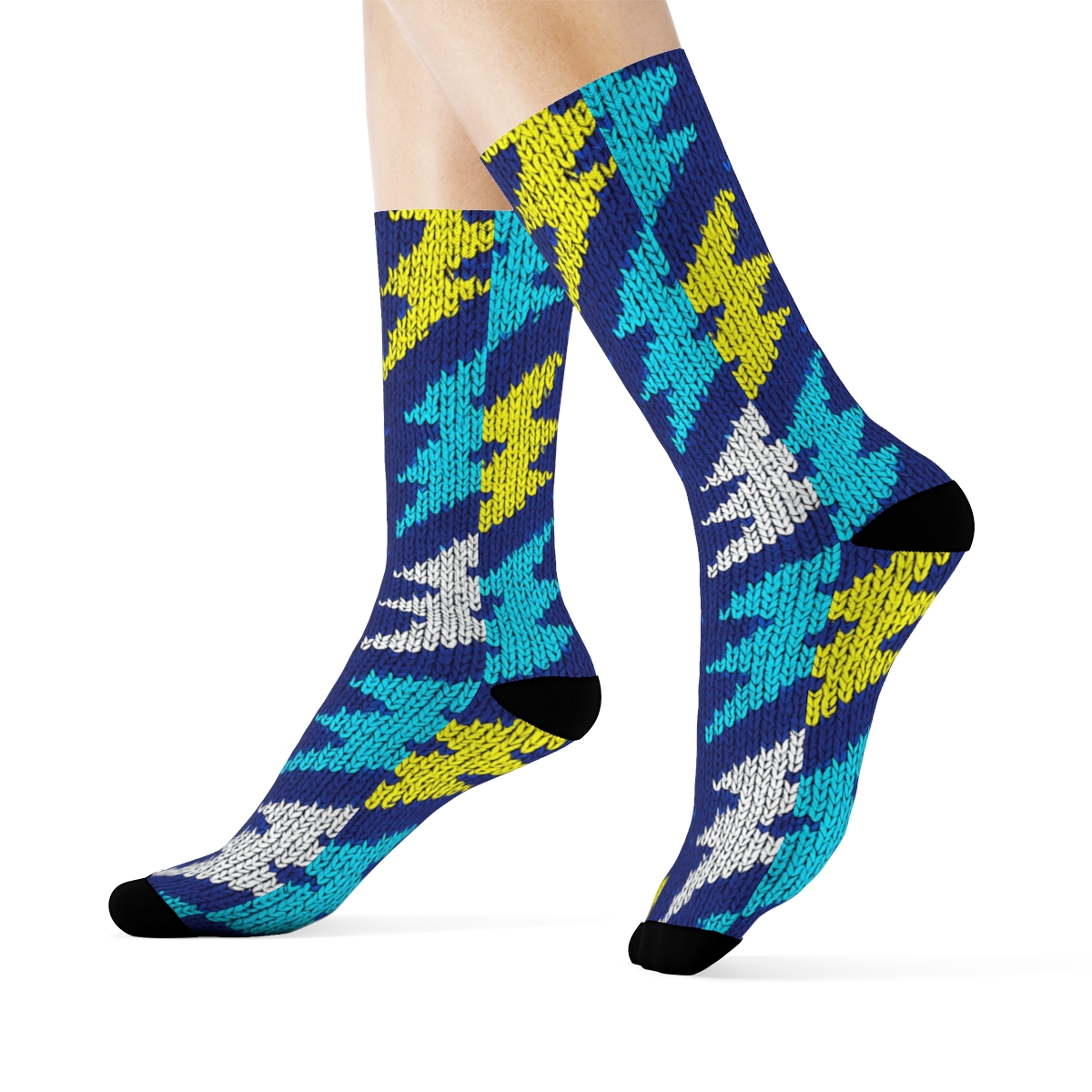 Electric Zigzag Thunderweave custom crew socks