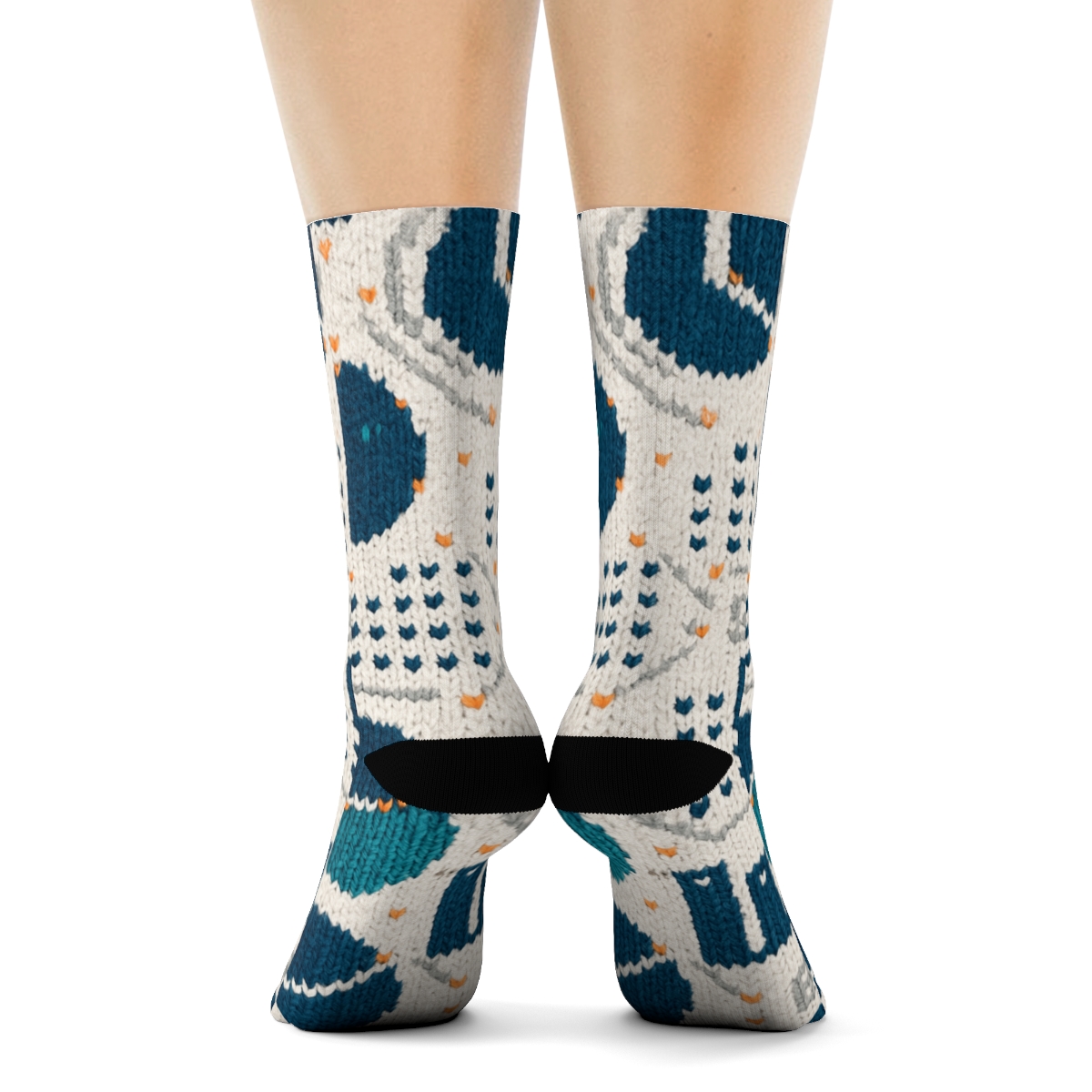 Knit Illusion Data Analyst Chart Lattice personalized crew socks