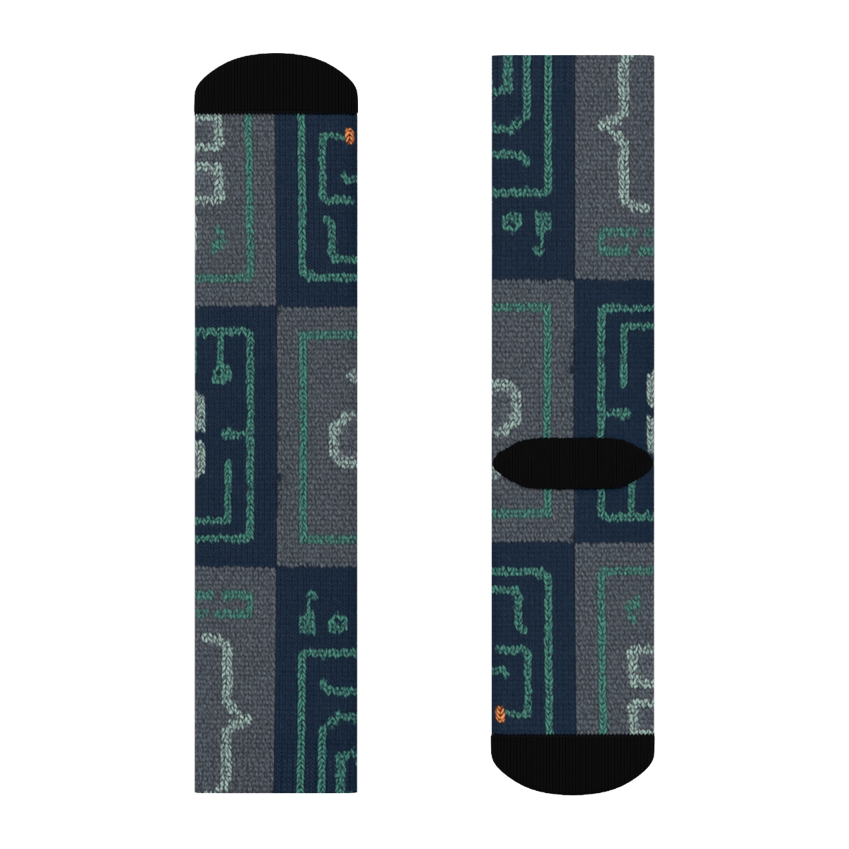 Knitted Circuit Lattice For Software Developer personalized crew socks