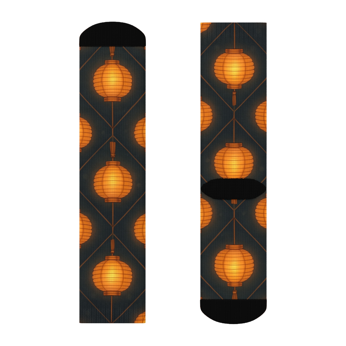 Midnight Lattice Lantern Festival Repeat stylish athletic crew socks