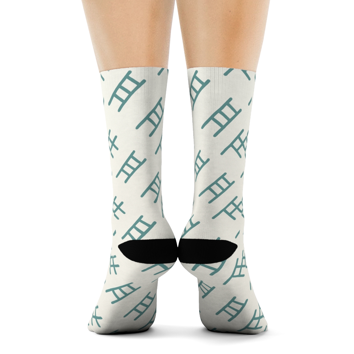 Diagonal Ladder Shift comfortable cotton crew socks