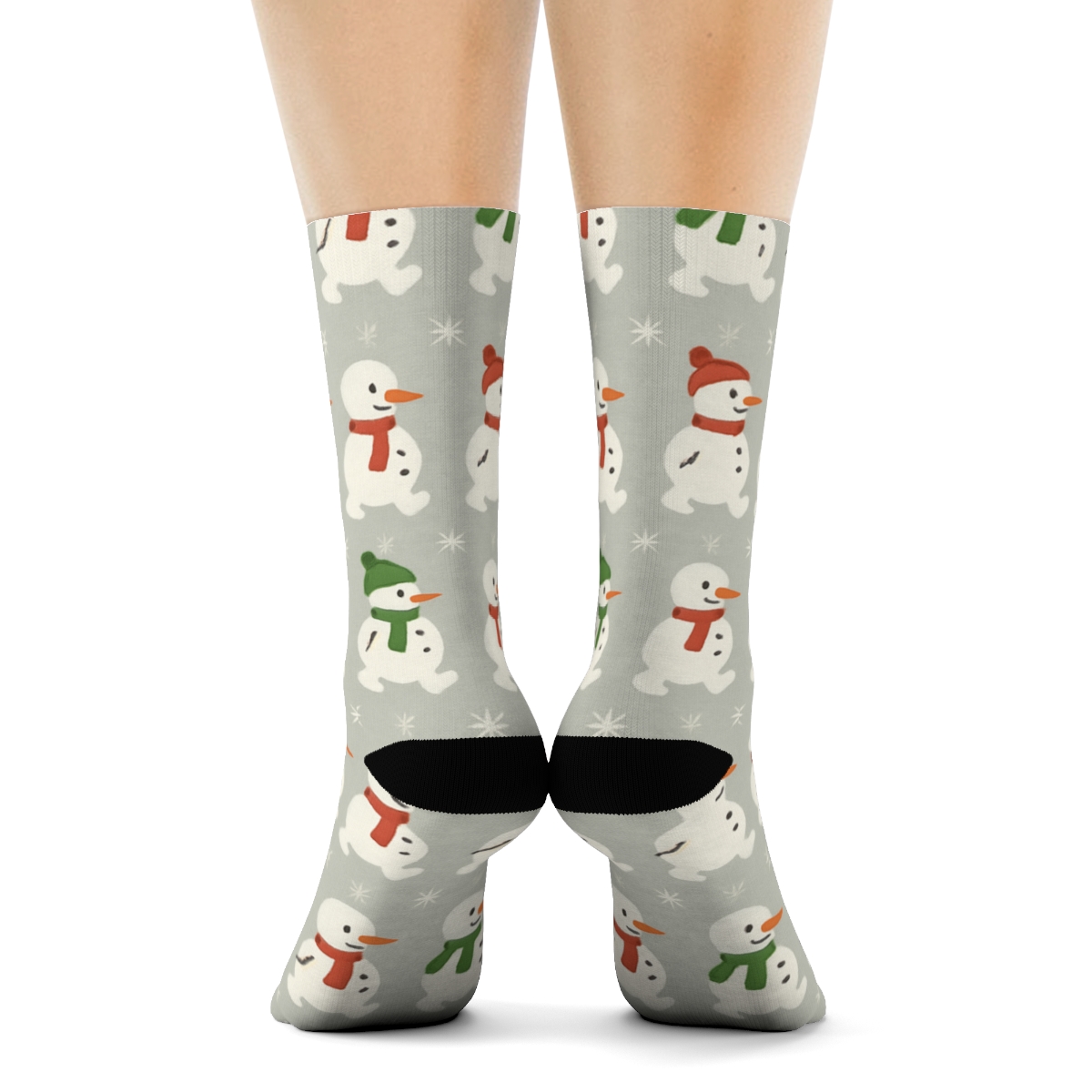 Snowman Parade Band Pattern Christmas Edition custom crew socksSnowman Parade Band Pattern Christmas Edition Crew Socks - Image 4