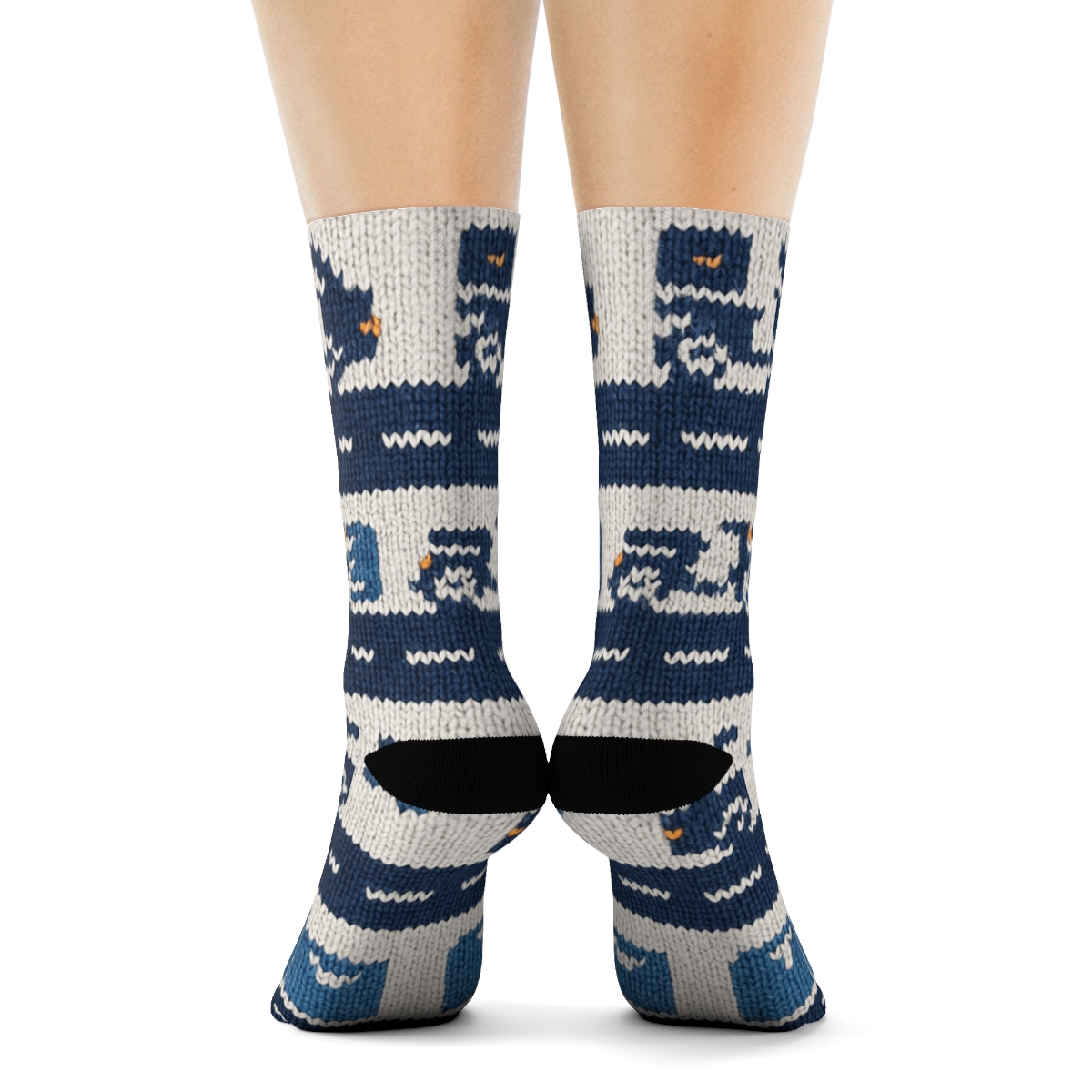 Delivery Driver Knit Illusion Road Marking Bands stylish athletic crew socks