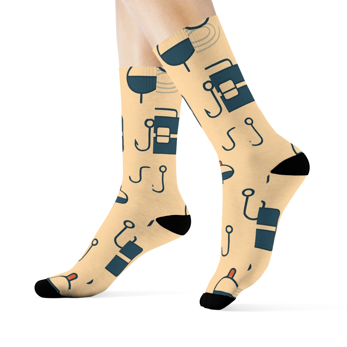 Tackle Box Lattice In Fisher Harbor Style personalized crew socks