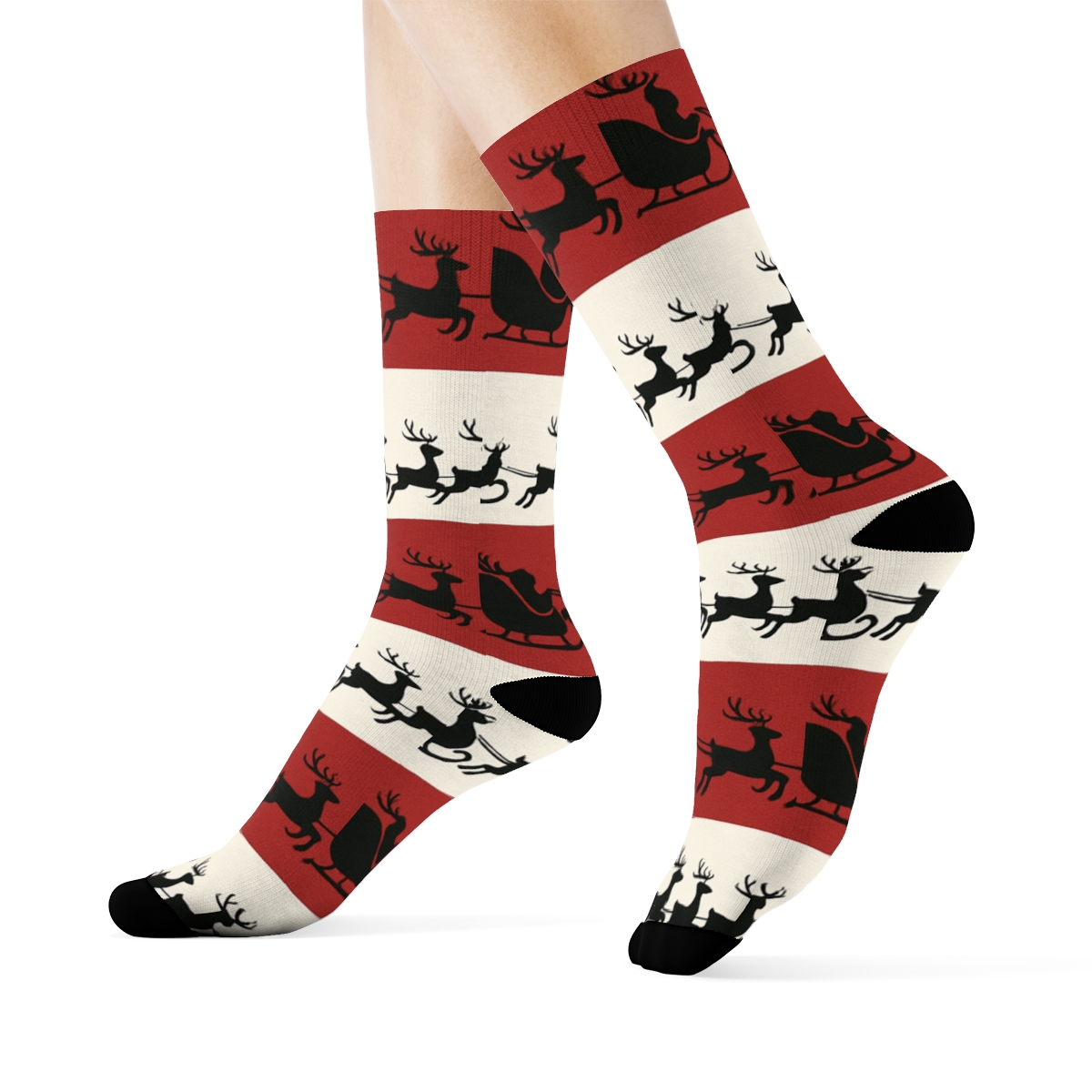 Chimney Strip Pattern (Santa Edition) soft everyday crew socks