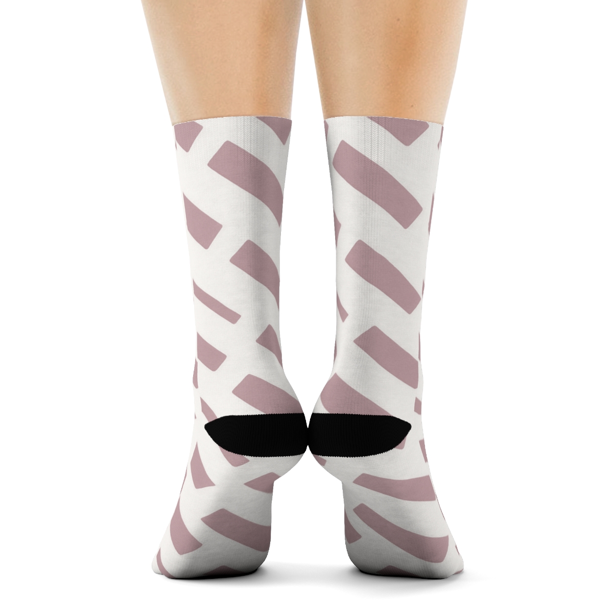 Soft Diagonal Brick trendy patterned crew socks
