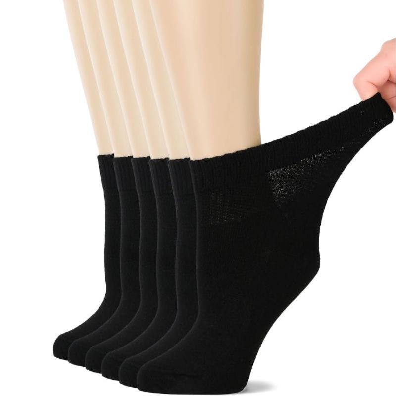 6 Pairs Bamboo Stretchy Diabetic Socks – All-Day Comfort and Support