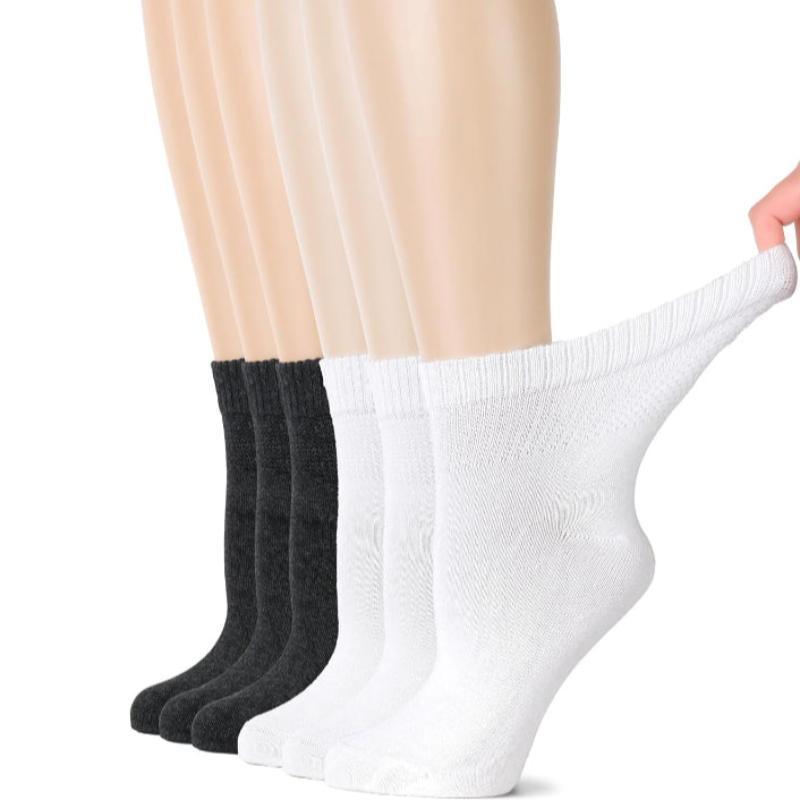 6 Pairs Bamboo Stretchy Diabetic Socks – All-Day Comfort and Support