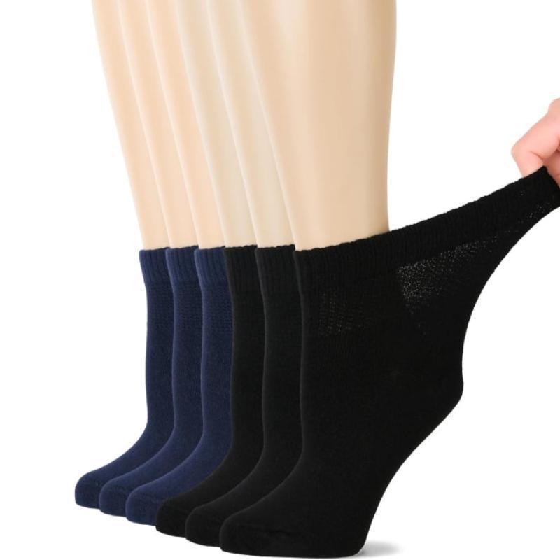 6 Pairs Bamboo Stretchy Diabetic Socks – All-Day Comfort and Support