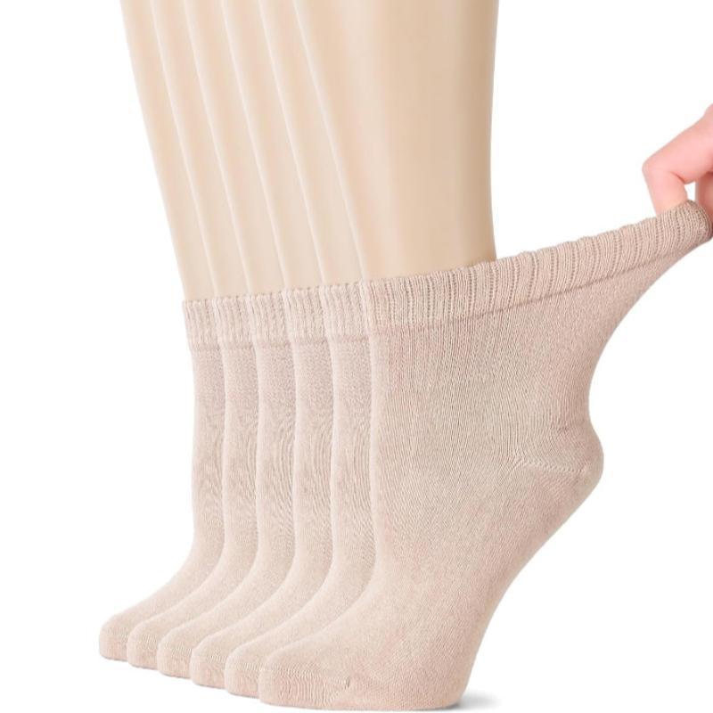 6 Pairs Bamboo Stretchy Diabetic Socks – All-Day Comfort and Support