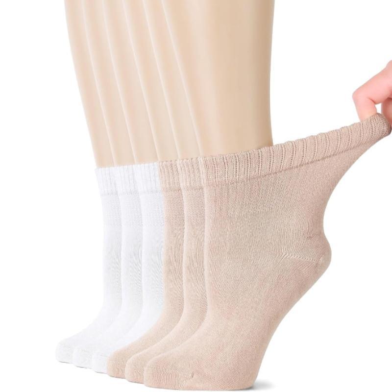 6 Pairs Bamboo Stretchy Diabetic Socks – All-Day Comfort and Support