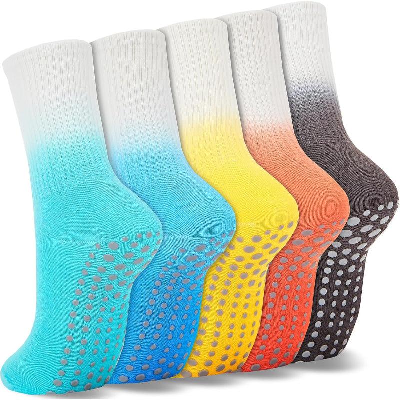 6 Pairs Non-Slip Tie Dye Socks