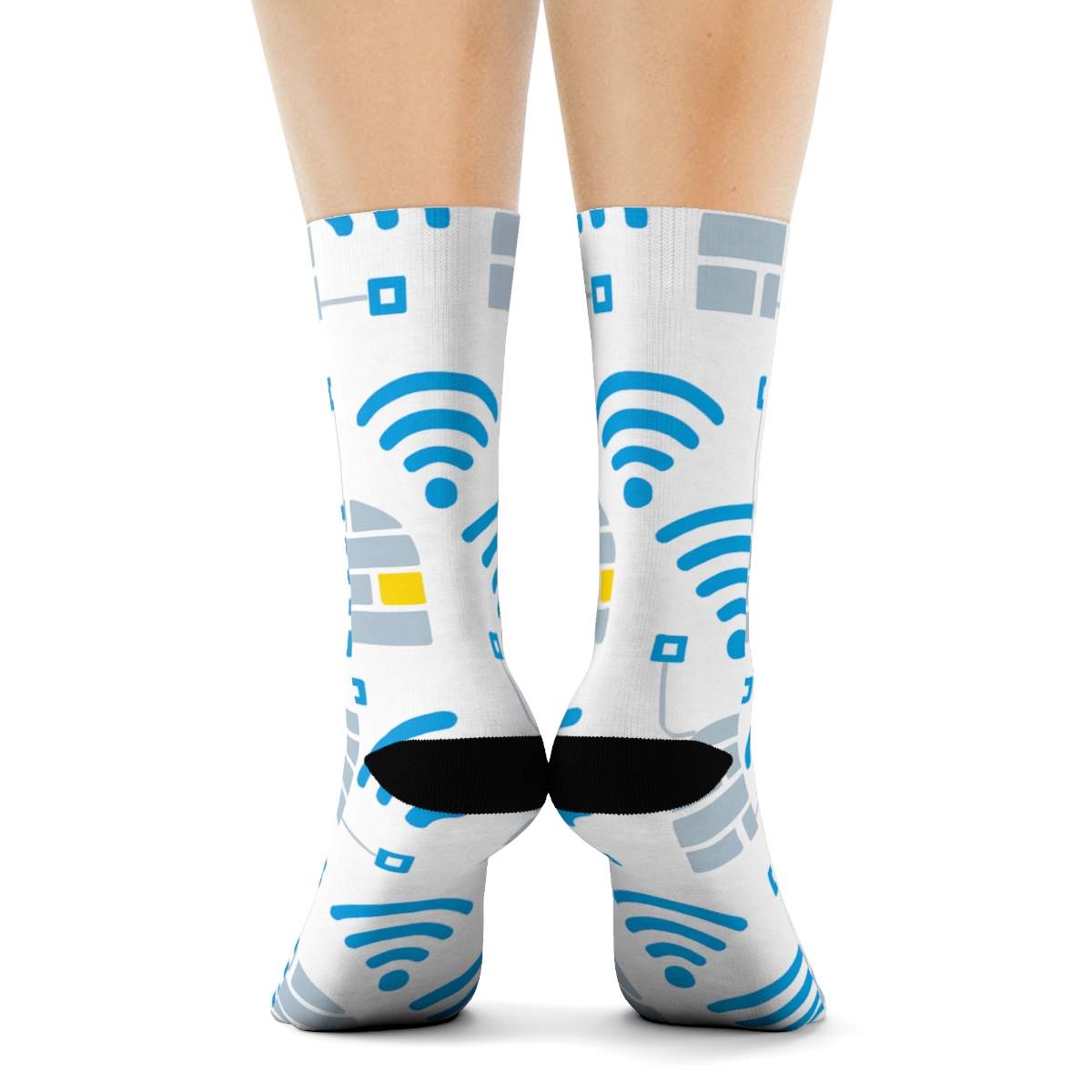 Firewall Icons For The Network Administrator designer printed crew socks