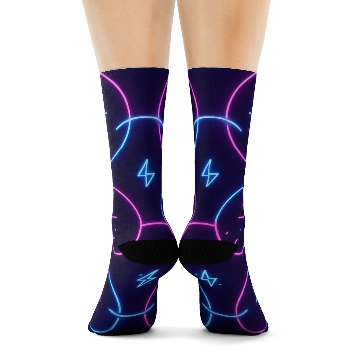 Neon Arc Tessellation premium sports crew socks