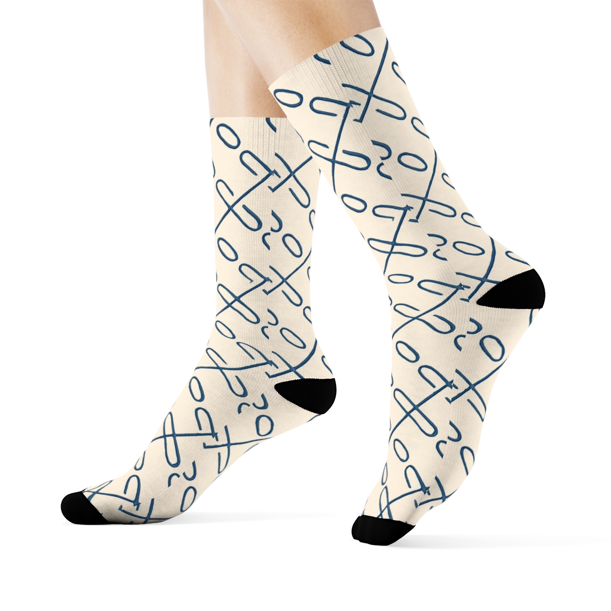 Orbit Stitch Lattice comfortable cotton crew socks