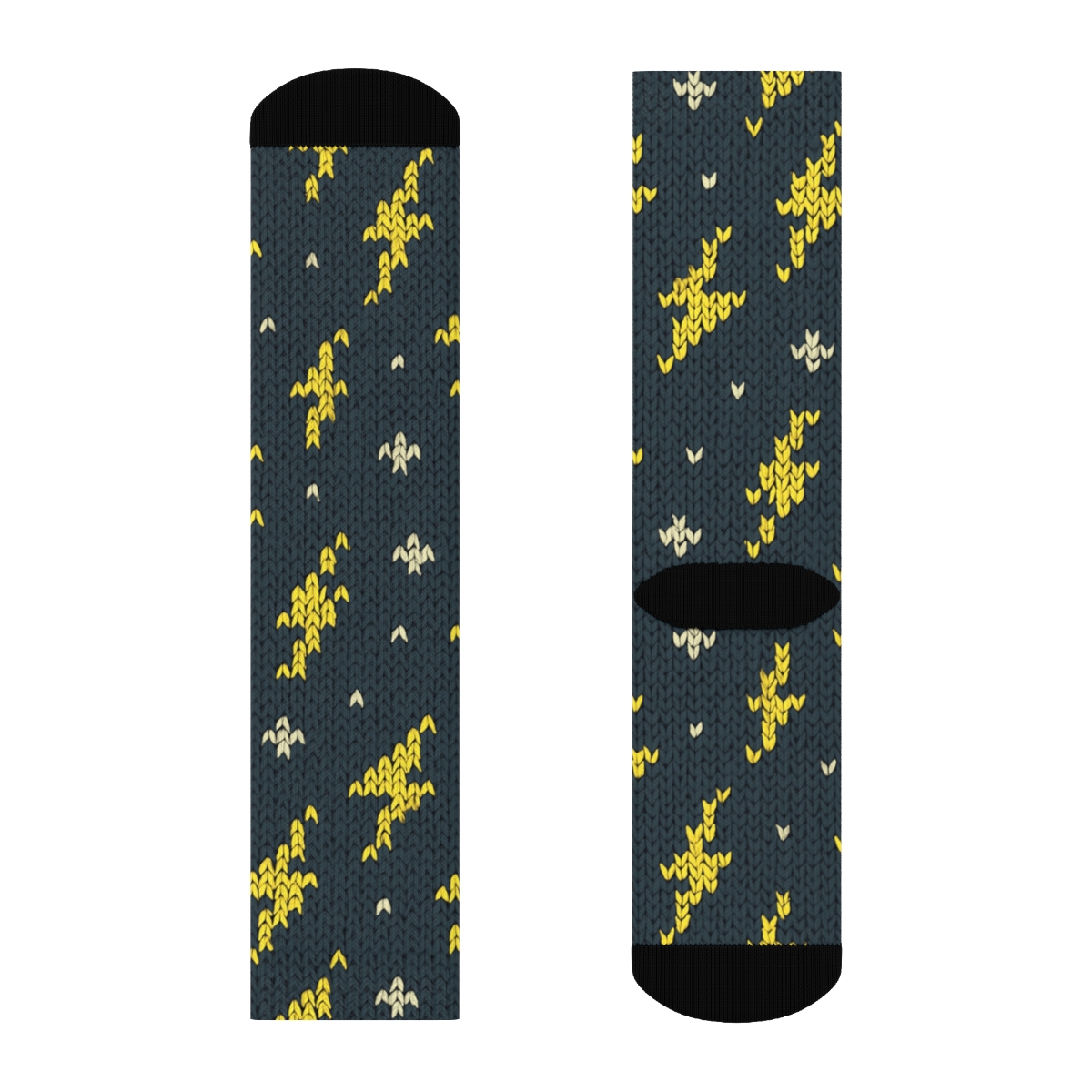 Micro Bolt Scatter Knit Illusion unique graphic crew socks