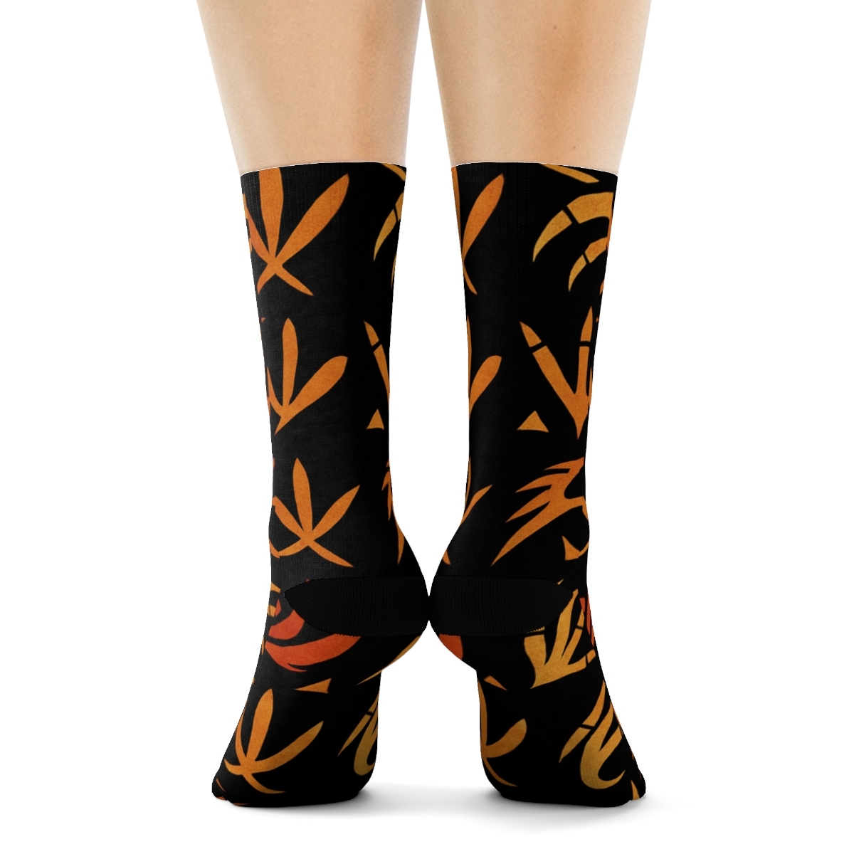 Eagle Talon Track Grid On Black Background premium sports crew socks