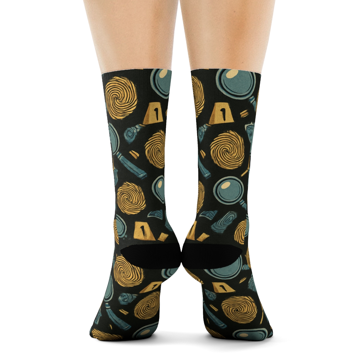 Midnight Evidence Carousel For Police Detective custom crew socks