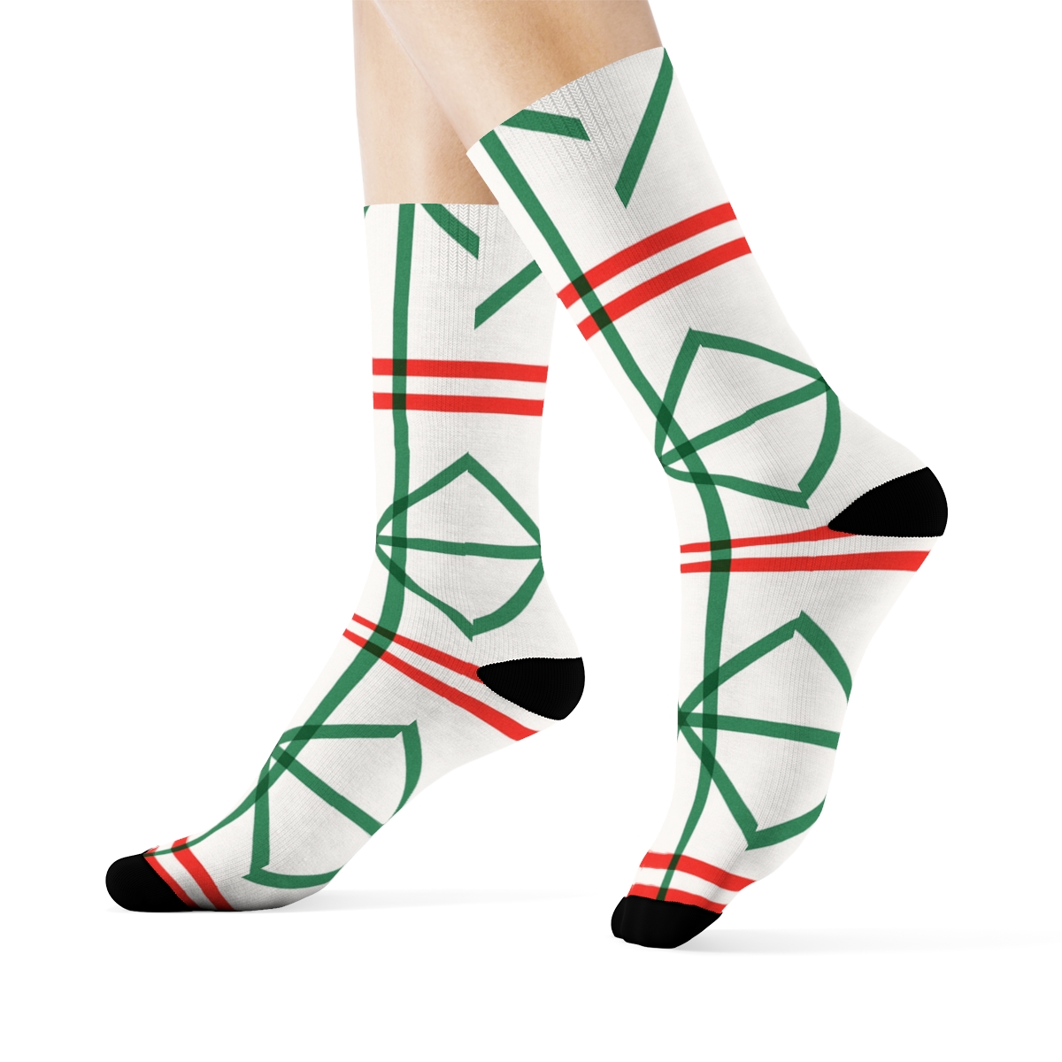 Candy Stripe Plaid Holiday soft everyday crew socks