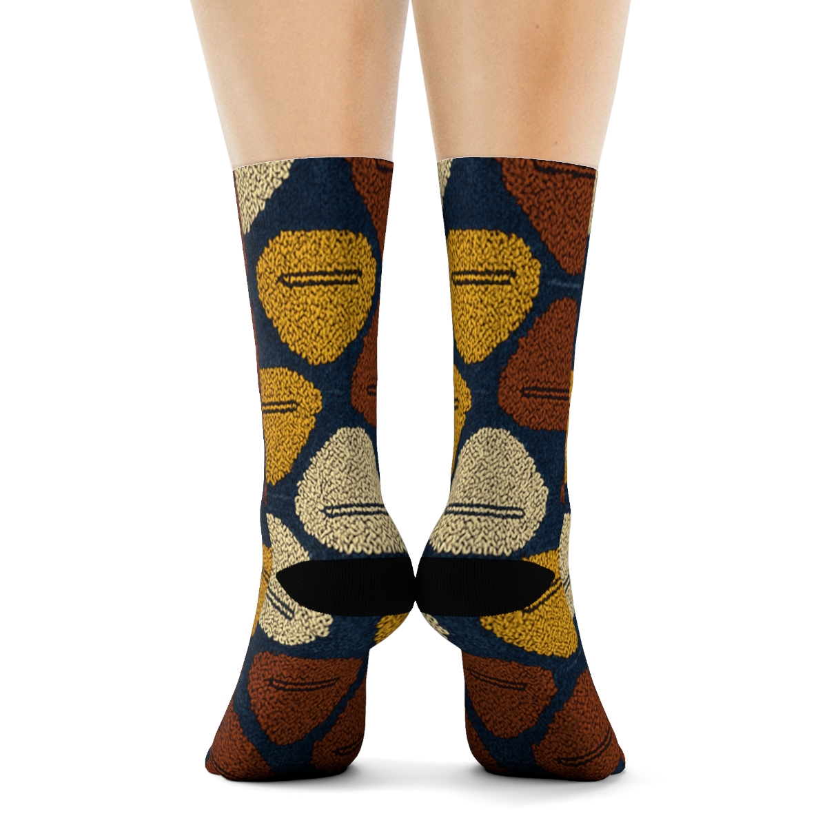 Knitted Illusion Guitar Pick Lattice premium sports crew socks