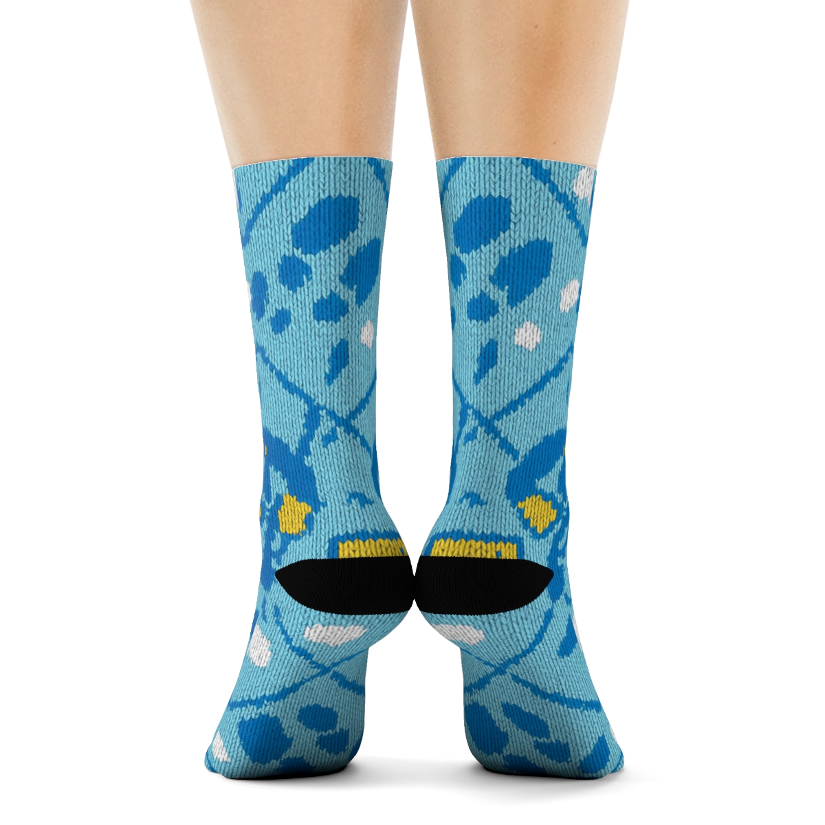 Spray Bottle Lattice With Janitor Silhouettes custom crew socks