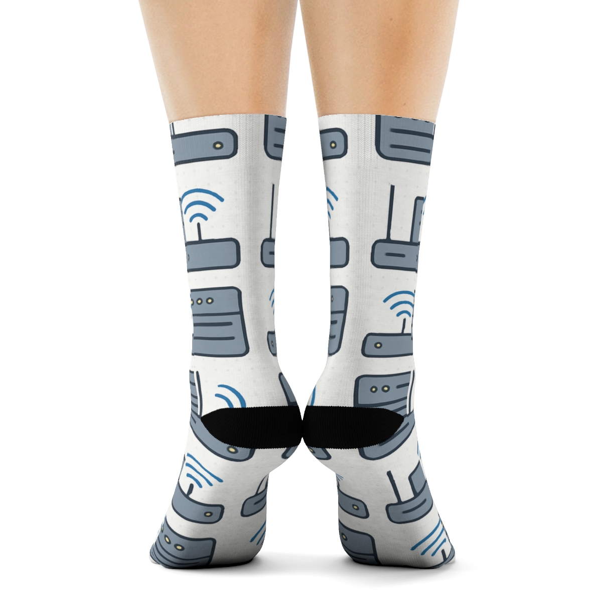 Server Rack Lattice With Network Administrator Accents soft everyday crew socks