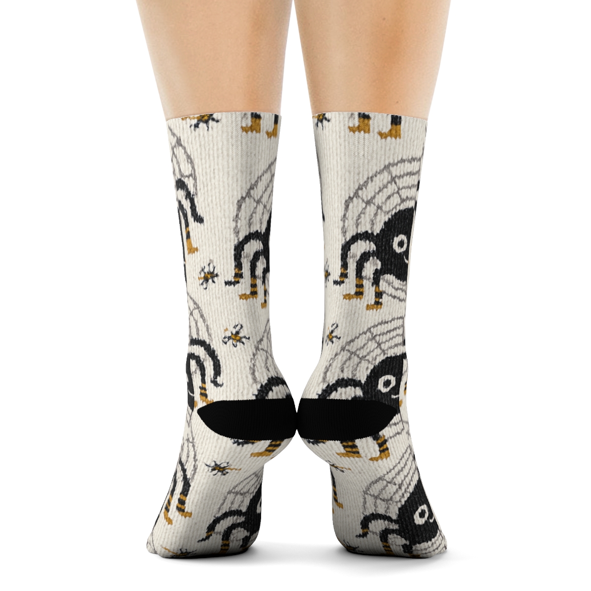Knitted Web Garden Spider Parade stylish athletic crew socks