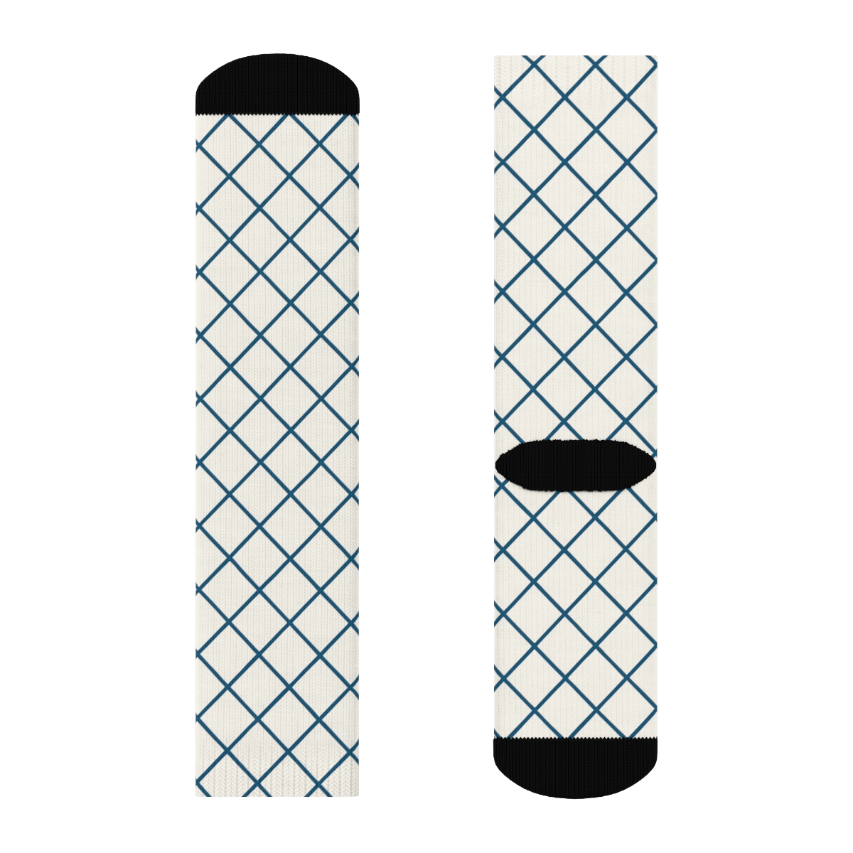Orbital Line Lattice trendy patterned crew socks
