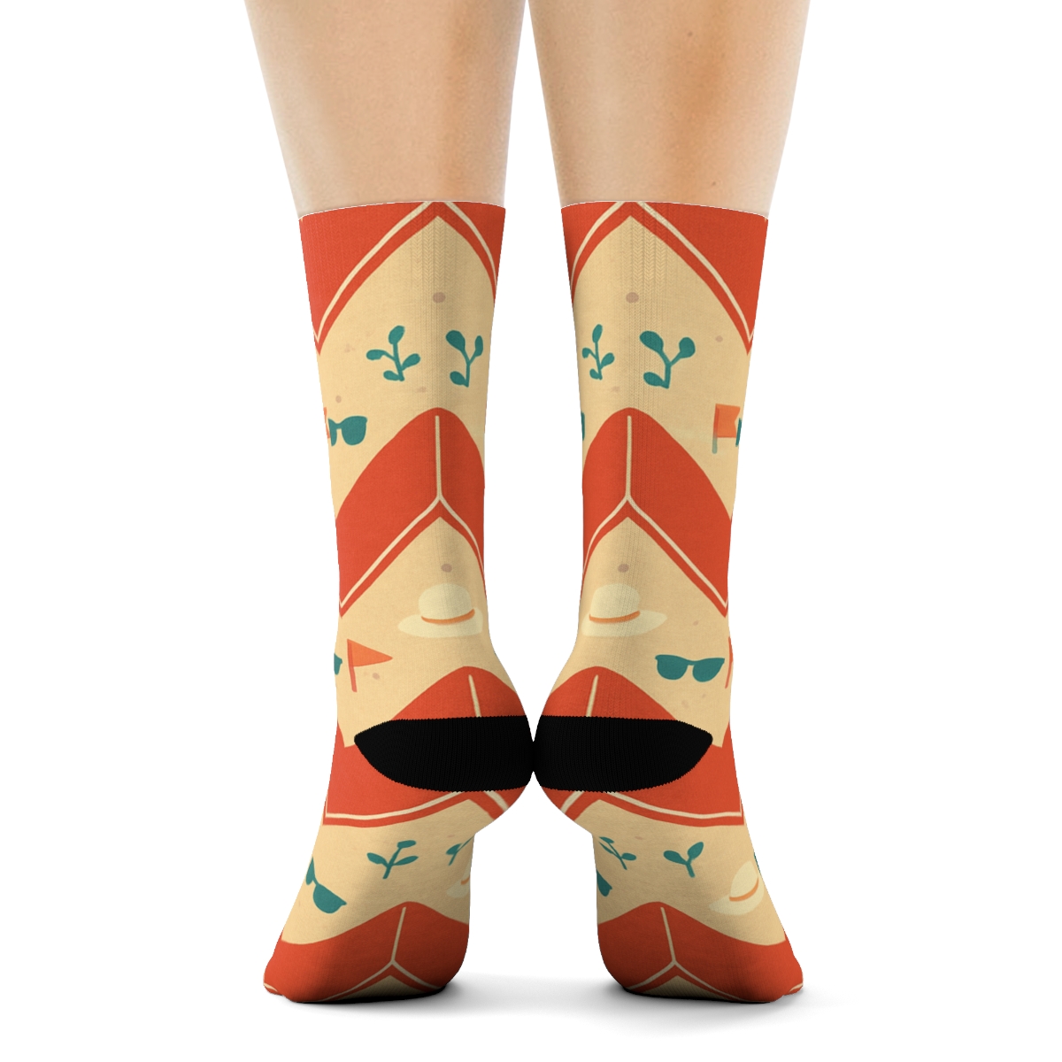 Rescue Board Mosaic With Lifeguard Accents unique graphic crew socks