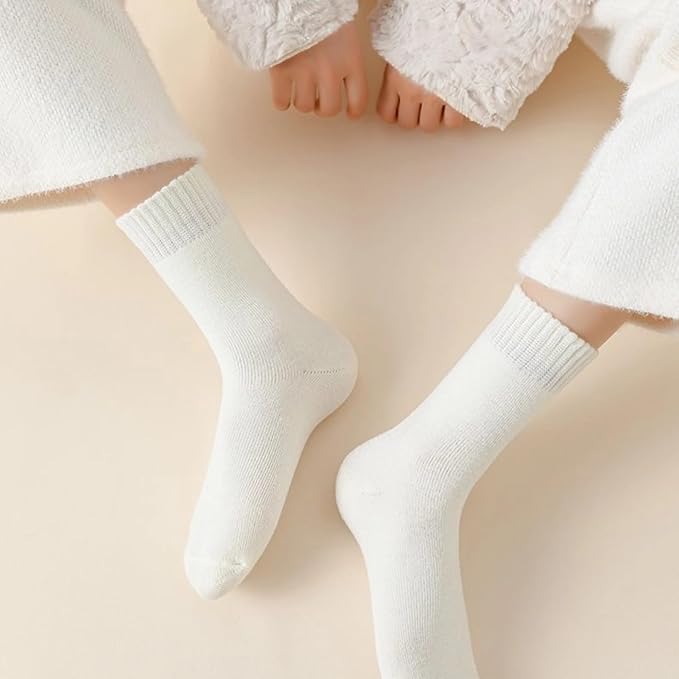 6 Pairs Of Warm Plush Terry Socks For Women