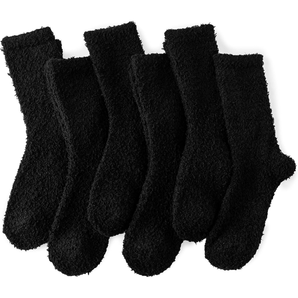 6 Pairs Women Soft Fuzzy Fluffy Slipper Socks