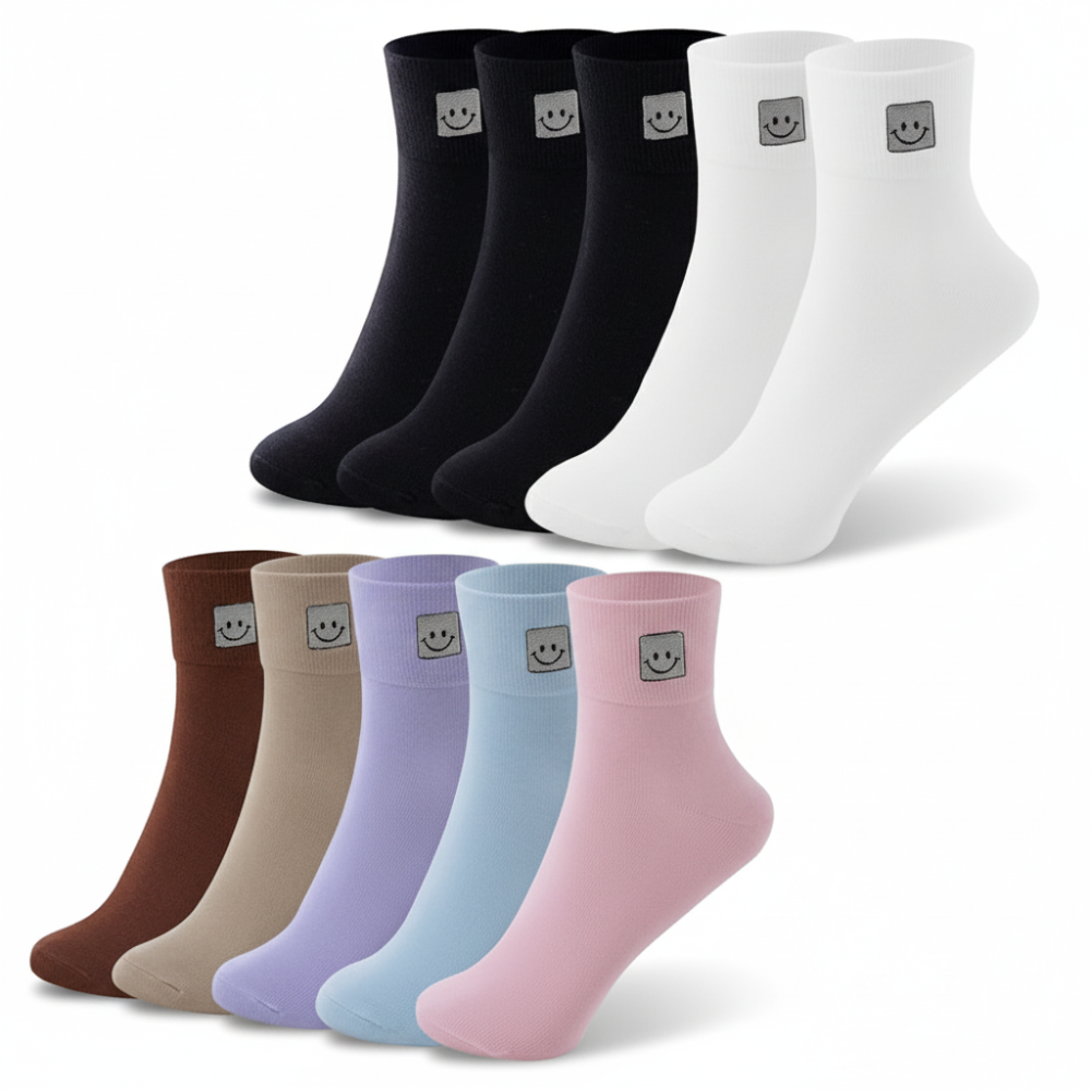 10 Pairs Women Thin Cotton Soft Mini Crew Socks