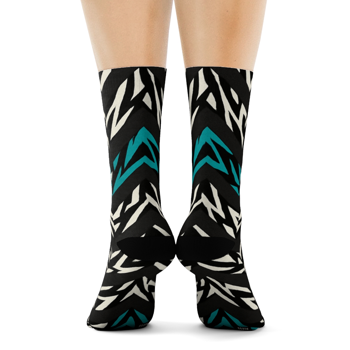 Broken Stripe Chevron Array soft everyday crew socks
